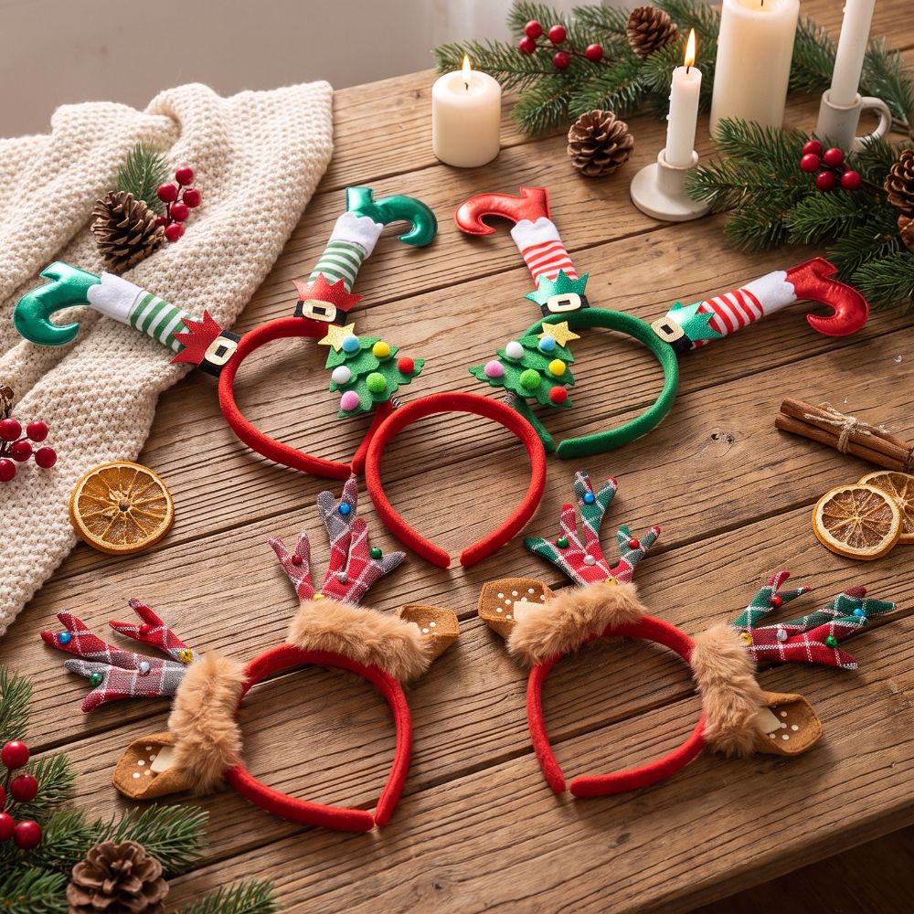 Reindeer Antlers Headband - Serre-tête de Noël en forme de