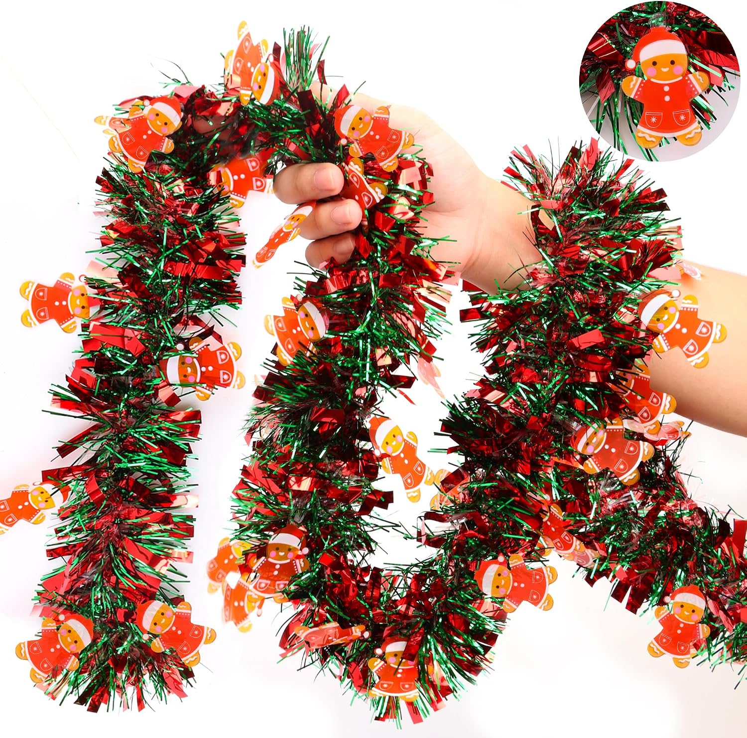 Tinsel Garland Decoration - Guirlande de Noël décorative, guirlande de