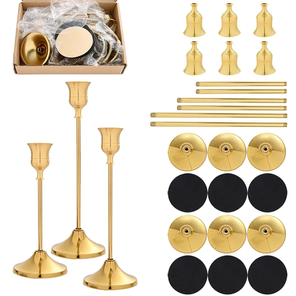 Holiday Candle Set - 6 ensembles de porte-bougies vintage en