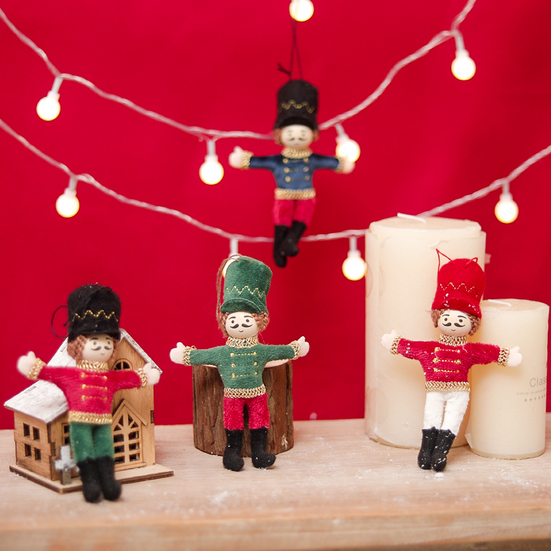 Nutcracker Figurine - Casse-noisette soldat ornement de noël pendentif