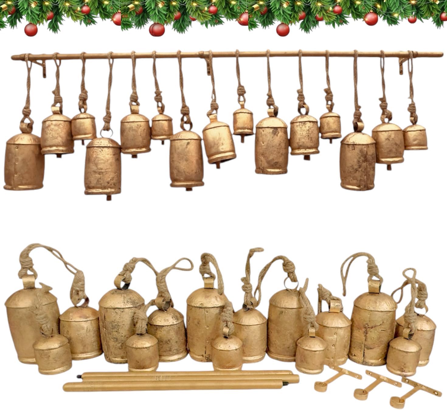 Cloches de Noël géantes rustiq - Christmas Stocking Hanging avis et prix